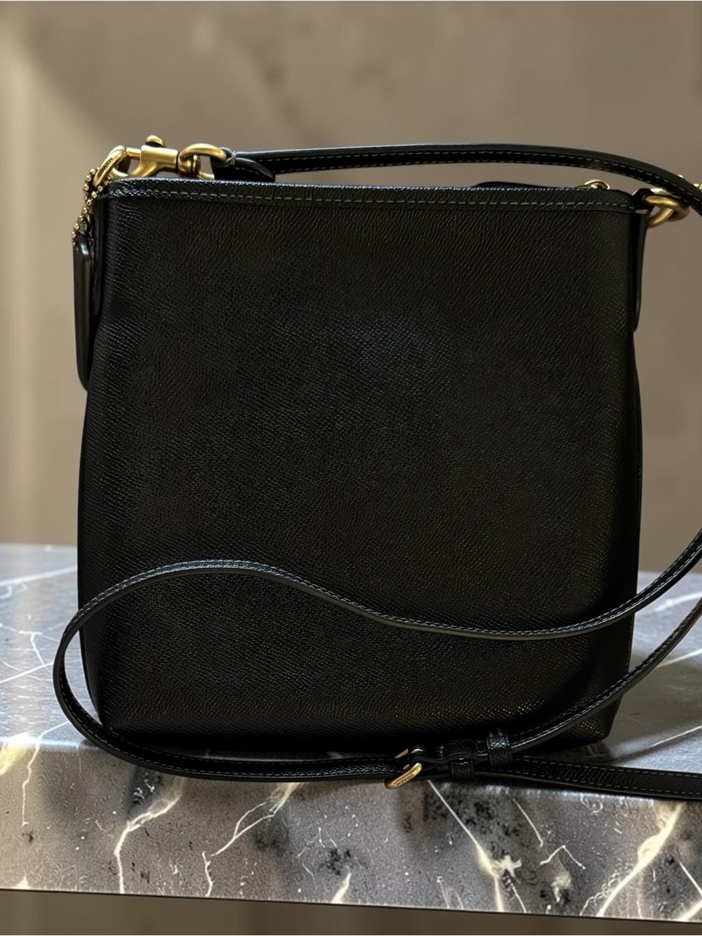 Coach Kitt Messenger Black Saffiano Leather Crossbody Bag - Picture 2 of 6